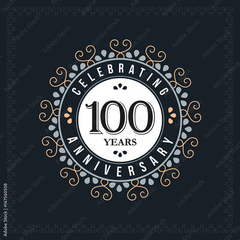 100 years anniversary design template. Vector and illustration ...