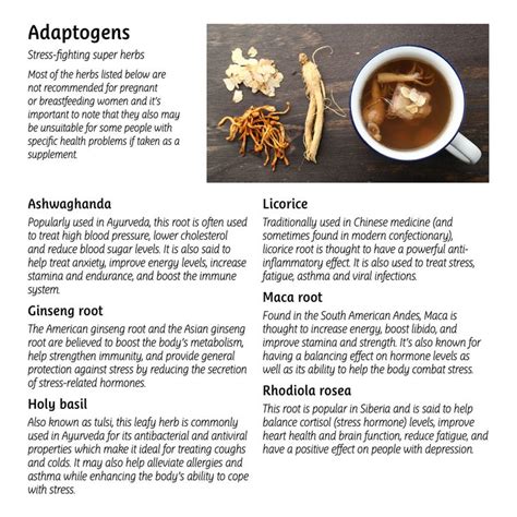 Adaptogens | Herbs list, Adaptogens, Health problems