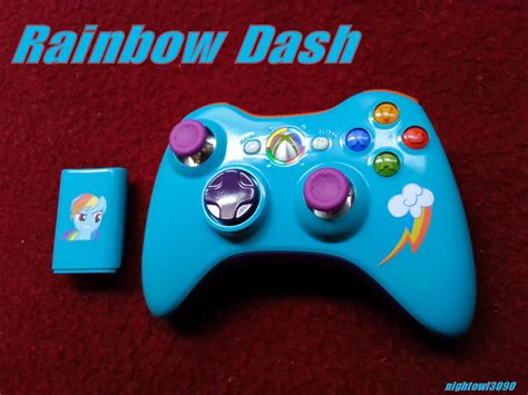 Rainbow Dash Xbox 360 Controller by Nightowl3090 on DeviantArt