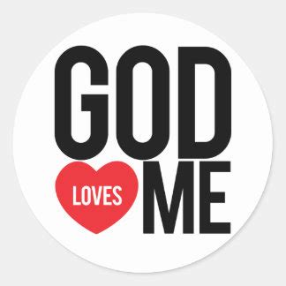 God Loves Me Stickers | Zazzle