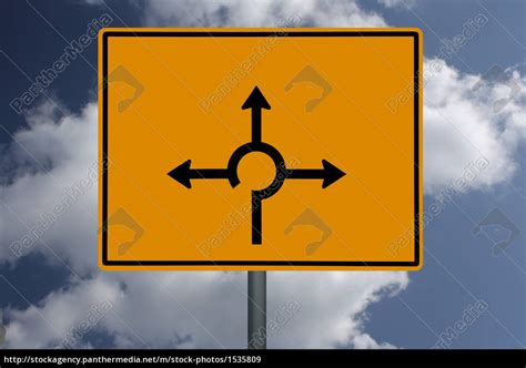 Roundabout Sign - Stock Photo #1535809 | PantherMedia Stock Agency