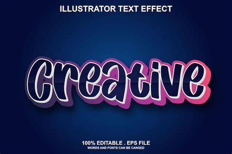 Premium Vector | Creative text effect editable