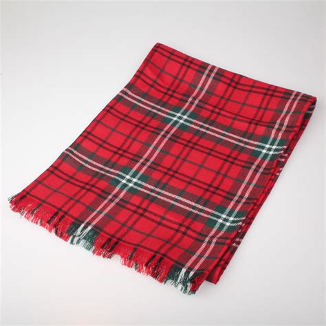 Luxury Lightweight Scarf in Morrison Red Modern Tartan