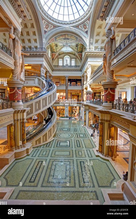 The interior architecture of Caesars Palace, Las Vegas, Nevada, United ...