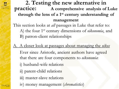 LUKE ON MANAGEMENT: A 1 ST CENTURY ANALYSIS FOR A 21 ST CENTURY AUDIENCE* Bruno Dyck Thursday ...