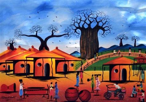 African-Village-Art-