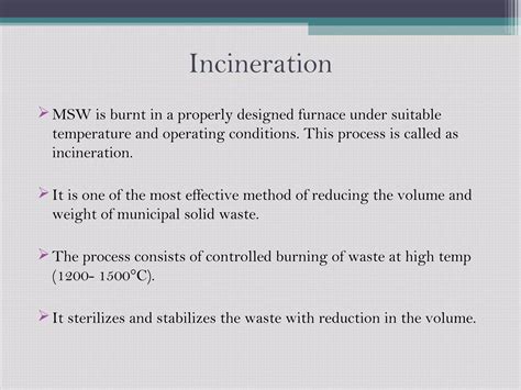 Incineration And Pyrolysis