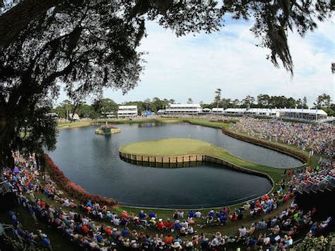 TPC Sawgrass' 17th hole: 'Congratulations. You're first ever to put it in the water in ...