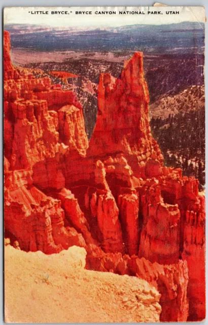 1950'S LITTLE BRYCE Canyon National Park Utah UT Red Rocks Posted ...