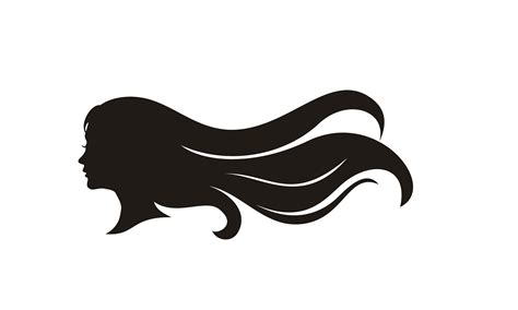 Beauty Girl, Woman Long Hair Silhouette Graphic by Enola99d · Creative ...