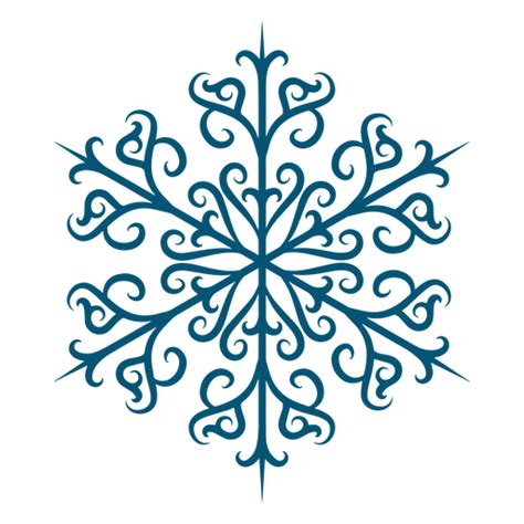 Artistic Swirl Snowflake Icon PNG & SVG Design For T-Shirts