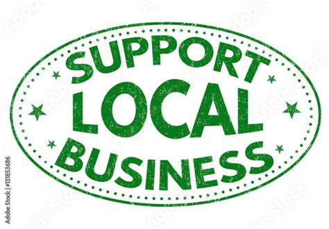 "Support local business sign or stamp" Stock image and royalty-free ...