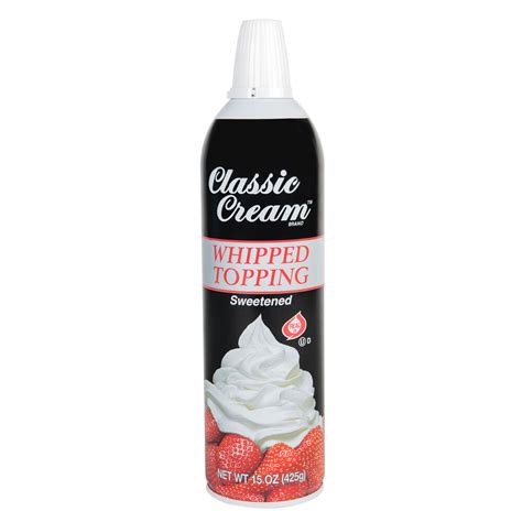 Classic Cream 15 oz. Aerosol Light Whipped Topping Can - 12/Case