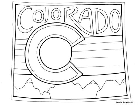 Colorado-adult-coloring-page-Doodle-Art-Alley - Create To Donate