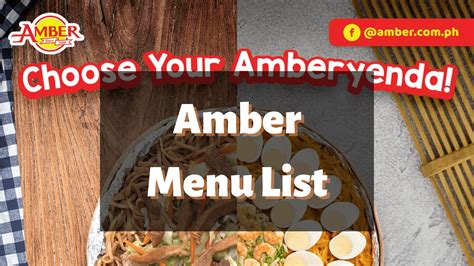 Ambers Menu Prices Philippines 2024 [Updated] — All About Philippines Menu