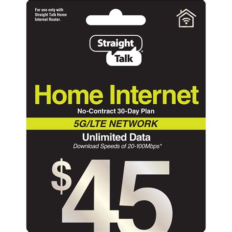 Straight Talk $45 Home Internet Unlimited Data No-Contract 30-Day Plan ...