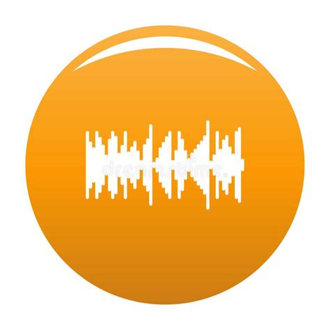 Equalizer Vibration Icon Vector Orange Stock Vector - Illustration of object, record: 119821723