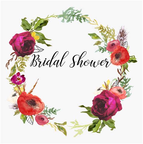 Transparent Bridal Shower Clip Art - Floral Bridal Shower Clipart, HD Png Download , Transparent ...