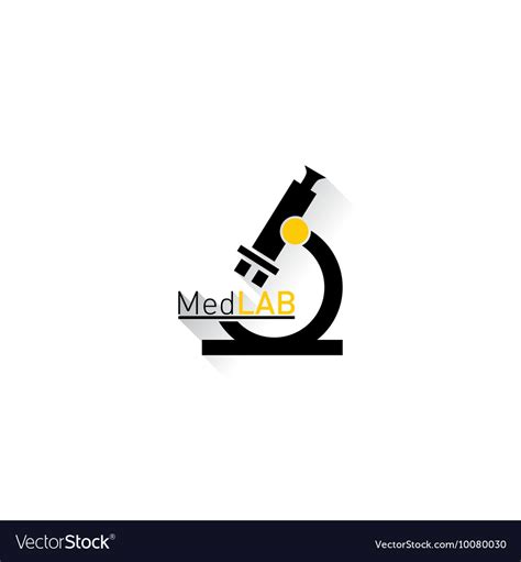 Microscope Medical laboratory Logo Royalty Free Vector Image