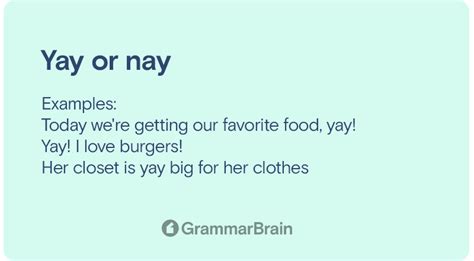 Difference Between Yay or Nay (Definition, Examples) | GrammarBrain