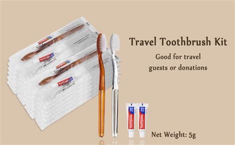 Amazon.com : 100 Pack Travel Toothbrushes with Toothpaste Set, Individually Wrapped Disposable ...