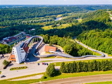 Sigulda Bobsleigh, Luge and Skeleton Track Editorial Stock Image - Image of bobsleigh, baltic ...