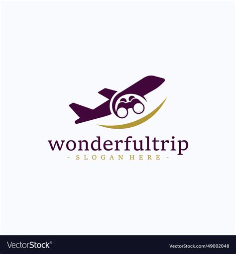 Wonderful trip logo design best tour visiting Vector Image