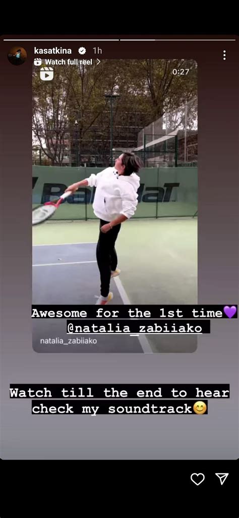 Daria Kasatkina reacts to her girlfriend playing tennis for the first time