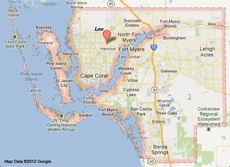 Lee County Florida map