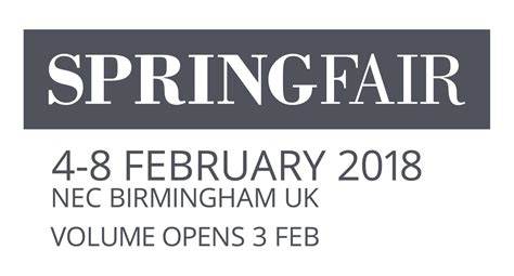 Spring Fair, NEC 4th - 8th February 2018