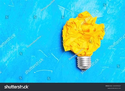 Crumpled Paper Ball Light Bulb Base Stock Photo 2169395927 | Shutterstock