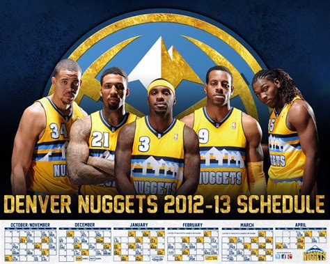 NBA DENVER NUGGETS BASKETBALL | Denver nuggets, Nba schedule, Denver