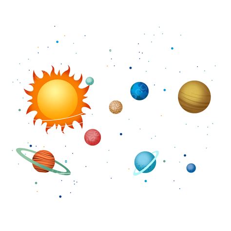 Solar System Planets PNG Image, Solar System Planets Cartoon Yellow, Solar System, Cartoon ...