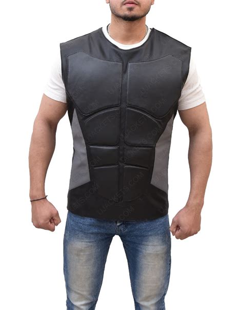 WWE Seth Rollins Black Leather Vest - Seth Rollins Vest