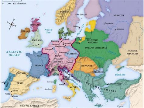 Renaissance Europe 1500 Map 442referencemaps Maps Historical Maps World ...