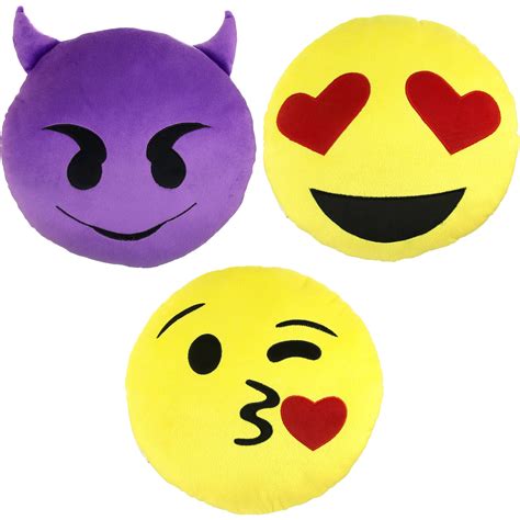 Emoji Expressions 3-Piece Emoji Pillow Set - Walmart.com