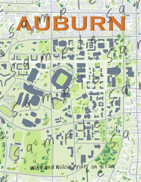 Auburn University Map Collage 8.5x11in. Graduation Gift - Etsy