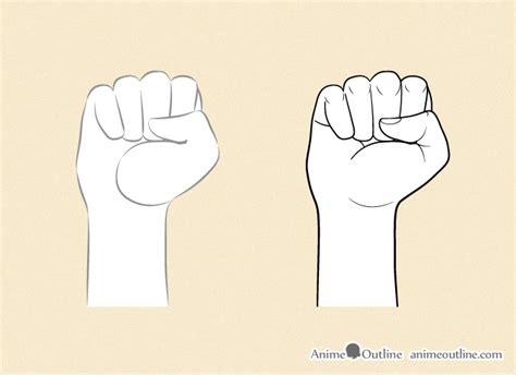 Clenched Fist Drawing Easy : Handdrawn Fist Illustration Raised Arm ...