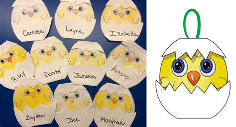 Baby Chicks Craft Template for Use With Preschoolers. TeachersMag.com