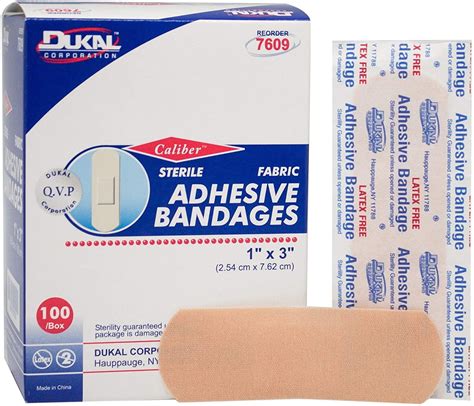 Adhesive Bandages. Case of 2400 Fabric Bandages 1" x 3" for Wound Protection. Sterile Bandages ...