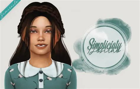 Simiracle: Simpliciaty`s Desirae hair retextured - Kids Version - Sims 4 Hairs