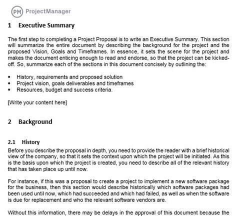 Free Project Proposal Template for Word - ProjectManager