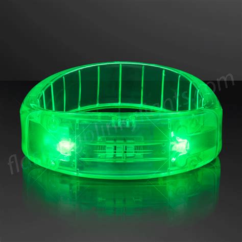 Green LED Light Up Fashion Bracelets | FlashingBlinkyLights