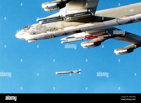 B-52 aircraft releasing an Tomahawk air-launched cruise missile. Dec. 6 ...