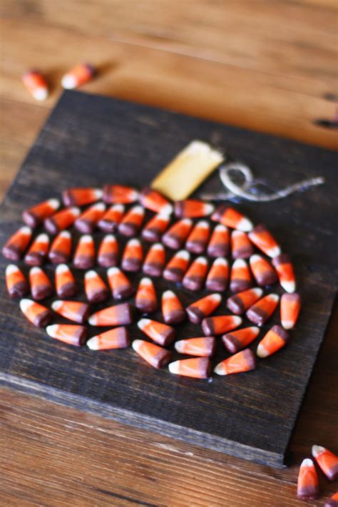 Candy Corn Pumpkin Art - Red Leaf Style