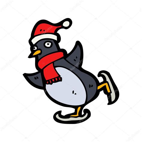 Ice skating penguin — Stock Vector © lineartestpilot #21093481