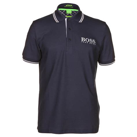 Hugo Boss Solid Men's Polo Neck T-Shirt (Black)