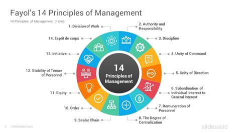 Fayol’s 14 Principles of Management Google Slides Template - SlideSalad