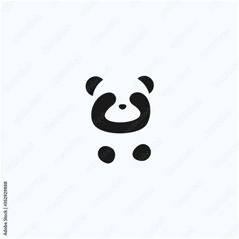 cute panda logo. panda icon Stock Vector | Adobe Stock