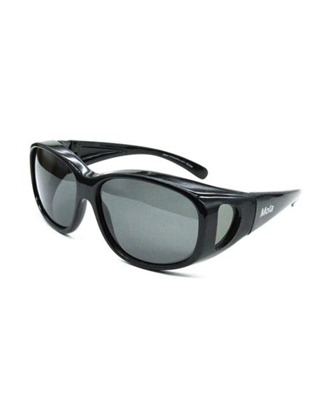 Polarized Wrap Around Sunglasses over prescription glasses Medium Large Men Women Driving ...